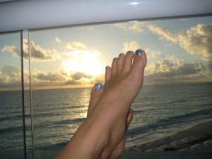 Sunrise from our balcony
